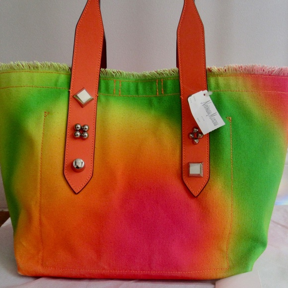 Christian Louboutin Spray Paint Canvas Frangibus Medium TOTE - Picture 3 of 10